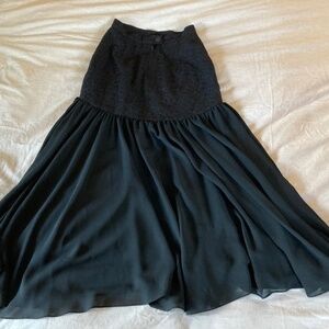 Stunning black vintage brocade/tulle skirt